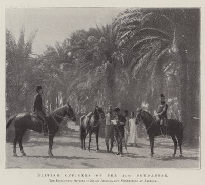 Britische Offiziere des 11. Sudanesen von English Photographer