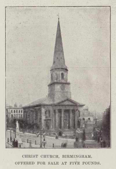 Christ Church, Birmingham, zum Verkauf für fünf Pfund angeboten von English Photographer