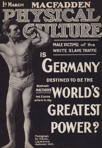 Titelblatt der Zeitschrift Physical Culture, Januar 1913 von English Photographer
