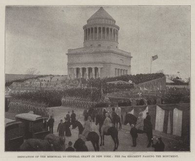 Einweihung des Denkmals für General Grant in New York, das 7. Regiment passiert das Monument von English Photographer
