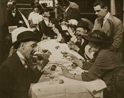 Derby Day Mittagessen, Druck von Horace W. Nichols, ca. 1910 von English Photographer