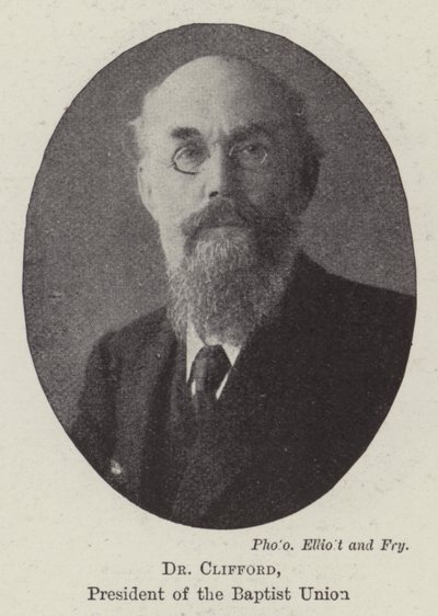 Dr. Clifford, Präsident der Baptist Union von English Photographer