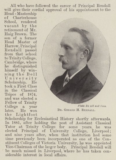 Dr. Gerald H. Rendall von English Photographer
