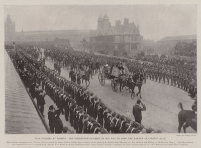 Earl Roberts in Bristol, der Oberbefehlshaber auf dem Weg zur Eröffnung des Basars in der Colston Hall von English Photographer