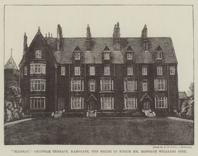 Elleray, Chatham Terrace, Ramsgate, das Haus, in dem Mr. Montagu Williams starb von English Photographer