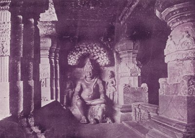 Figur von Indra, Ellora-Höhlen von English Photographer