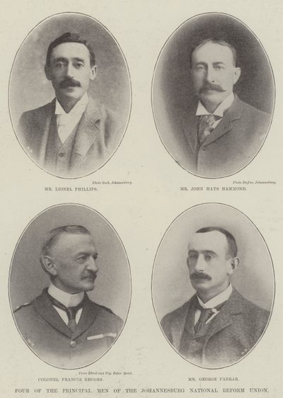 Vier der Hauptmänner der Johannesburg National Reform Union von English Photographer