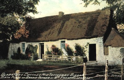 Gladstone Cottage, Mid Tofrcombs Biggar, Geburtsort des Großvaters von William Ewart Gladstone von English Photographer