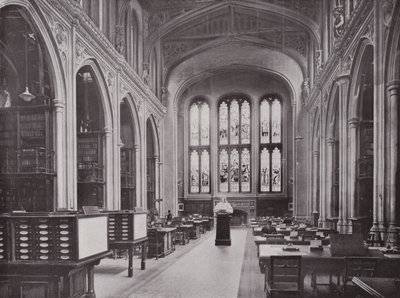 Guildhall Bibliothek, mit Büste von Chaucer von English Photographer