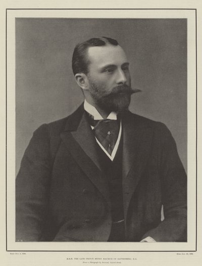 HRH der verstorbene Prinz Heinrich Maurice von Battenberg, KG von English Photographer