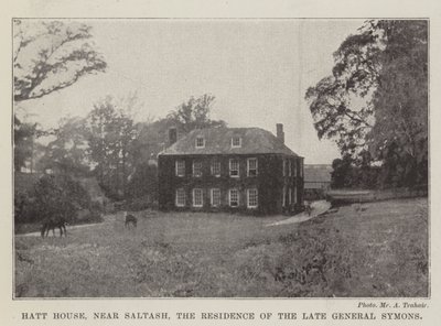 Hatt House, in der Nähe von Saltash, die Residenz des verstorbenen Generals Symons von English Photographer