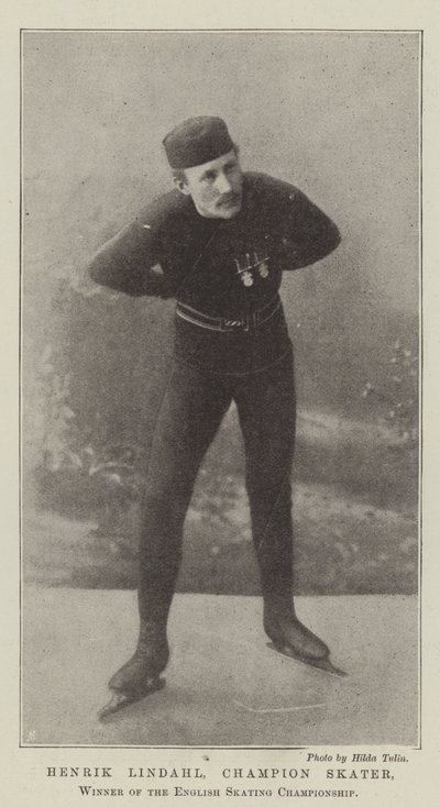 Henrik Lindahl, Meisterschlittschuhläufer, Gewinner der englischen Schlittschuhmeisterschaft von English Photographer