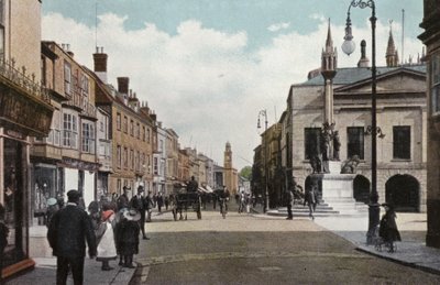 Hauptstraße und Queen Victoria Denkmal, Newport von English Photographer