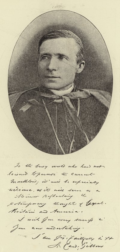 Seine Eminenz Kardinal Gibbons, Kardinalerzbischof von Baltimore von English Photographer
