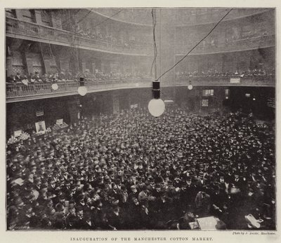 Einweihung des Baumwollmarktes in Manchester von English Photographer