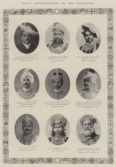 Indische Vertreter bei der Krönung von English Photographer