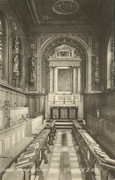 Innenraum, Pembroke College Chapel, Oxford, Oxfordshire von English Photographer