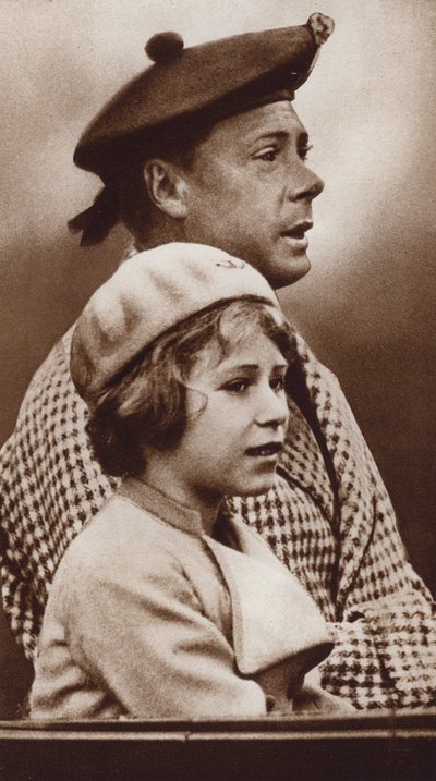 König Edward VIII. und seine Nichte, die zukünftige Königin Elizabeth II. von English Photographer