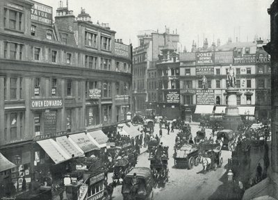 King William Street, das Ende der Cannon Street, mit der Statue von König William von English Photographer