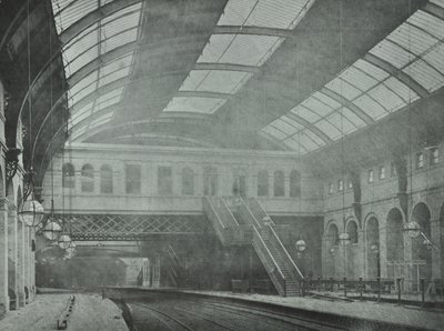 Kings Cross Station: Blick auf die Bahnsteige, 1862 von English Photographer