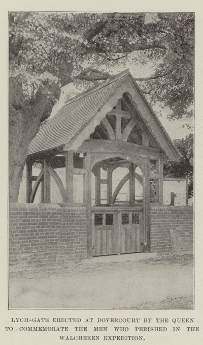 Lych-Tor in Dovercourt errichtet von der Königin zum Gedenken an die Männer, die in der Walcheren-Expedition umkamen von English Photographer