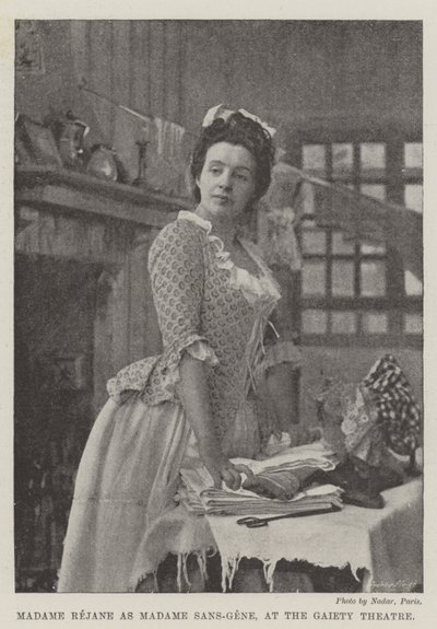 Madame Rejane als Madame Sans-Gene, im Gaiety Theatre von English Photographer