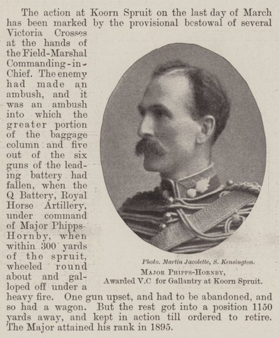 Major Phipps-Hornby, mit dem Victoria-Kreuz für Tapferkeit bei Koorn Spruit ausgezeichnet von English Photographer