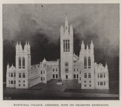 Marischal College, Aberdeen, mit seinen geplanten Erweiterungen von English Photographer