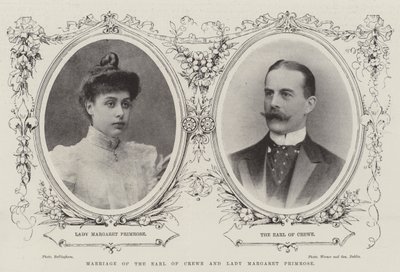 Heirat des Earl of Crewe und Lady Margaret Primrose von English Photographer