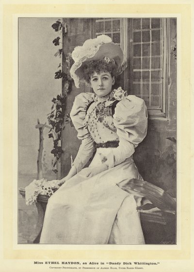 Miss Ethel Haydon als Alice in Dandy Dick Whittington von English Photographer