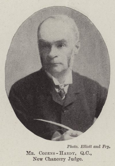 Mr Cozens-Hardy, QC, neuer Kanzleirichter von English Photographer