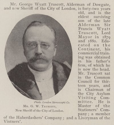 Herr G. W. Truscott, neuer Sheriff der Stadt London von English Photographer
