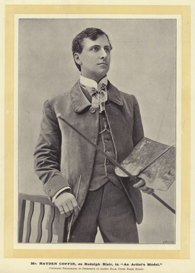 Mr Hayden Coffin als Rudolph Blair in Ein Künstler Modell von English Photographer