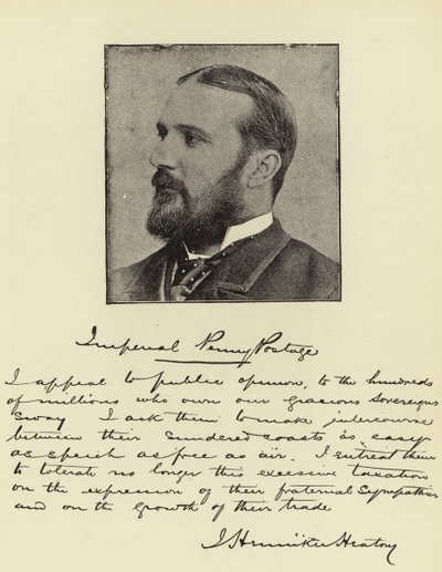 Herr J Henniker Heaton, MP, Penny-Postmaster-General des Reiches von English Photographer