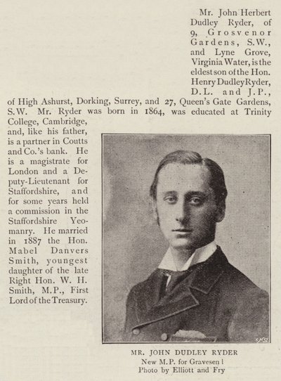 Herr John Dudley Ryder von English Photographer