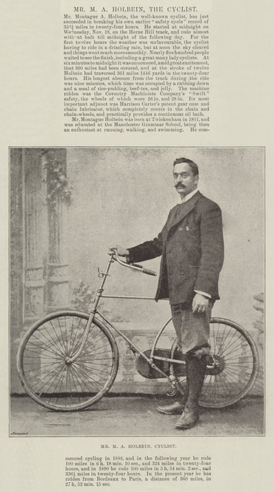 Herr M A Holbein, der Radfahrer von English Photographer