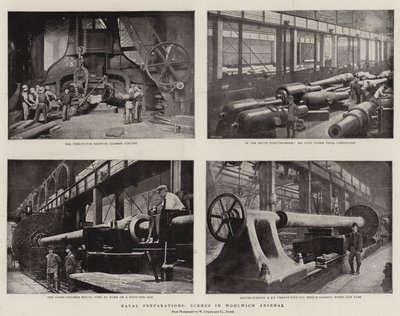 Marinevorbereitungen, Szenen im Woolwich Arsenal von English Photographer
