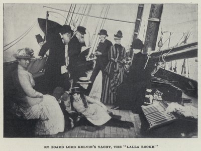 An Bord von Lord Kelvins Yacht, der "Lalla Rookh" von English Photographer