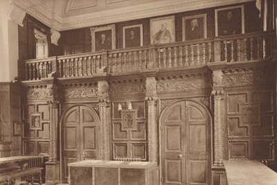 Oxford: Jesus College, Der Hallenbildschirm, ca. 1610 von English Photographer