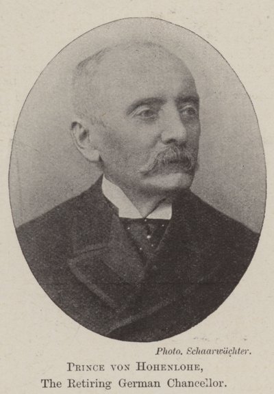 Prinz von Hohenlohe, der scheidende deutsche Kanzler von English Photographer