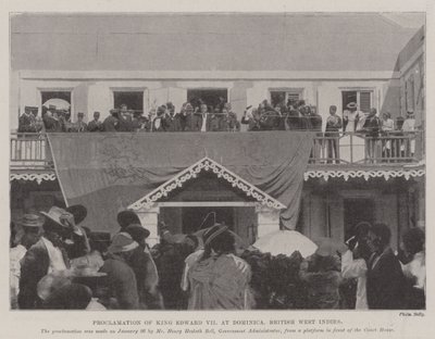 Proklamation von König Edward VII in Dominica, Britische Westindien von English Photographer