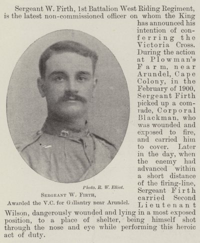 Sergeant W. Firth, ausgezeichnet mit dem Victoria-Kreuz für Tapferkeit nahe Arundel von English Photographer