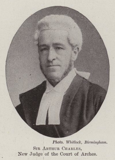 Sir Arthur Charles, neuer Richter des Court of Arches von English Photographer