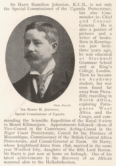 Sir Harry H. Johnston, Sonderkommissar von Uganda von English Photographer