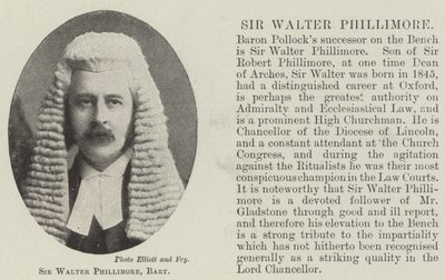 Sir Walter Phillimore, Baronet von English Photographer