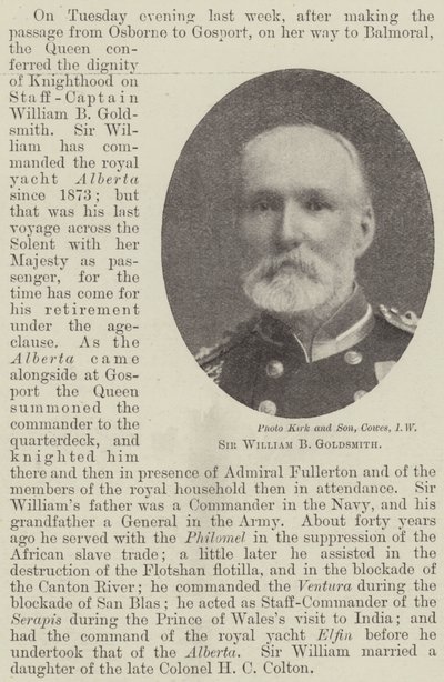 Sir William B. Goldsmith von English Photographer