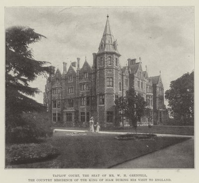 Taplow Court, der Sitz von Mr. W. H. Grenfell, die Landresidenz des Königs von Siam während seines Besuchs in England von English Photographer