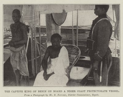 Der gefangene König von Benin an Bord eines Niger-Küsten-Schutzschiffs von English Photographer