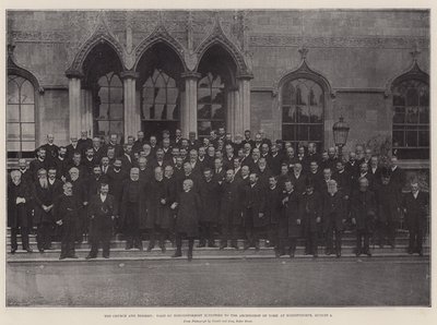 Die Kirche und der Dissens, Besuch von nichtkonformistischen Ministern beim Erzbischof von York in Bishopthorpe, 8. August von English Photographer