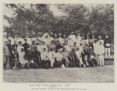 Die kretische Frage, Offiziere der internationalen Streitkräfte in Canea von English Photographer